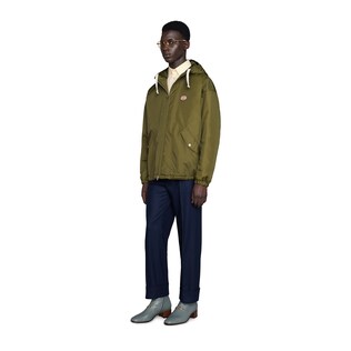 Lightweight canvas hooded jacket