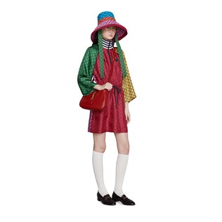 GG Multicolour silk twill dress