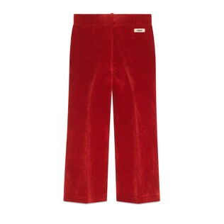 Children's velvet trousers with Gucci label