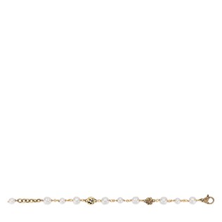 Interlocking G flower pearl bracelet