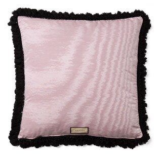 Cushion with 'Gucci Orgasmic' and cat patches