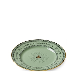 Assiette à dessert avec abeille Gucci, deux pièces