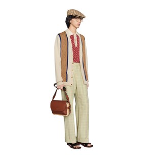 Cardigan aus Baumwolle mit GG Lochmuster