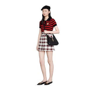 Check tweed skirt