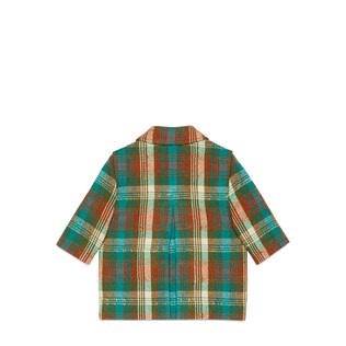 Baby check wool coat