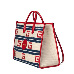 Cannes striped tote bag