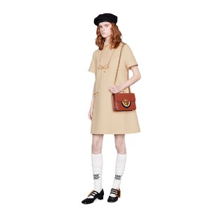 Cady crêpe polo dress