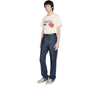 T-Shirt mit Apfel-Print