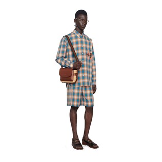 Freya Hartas animal embroidery check shirt