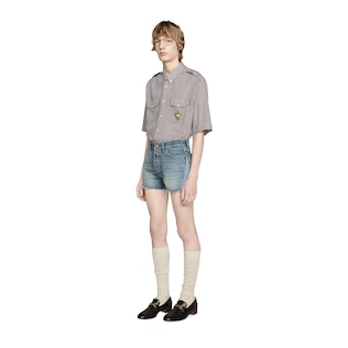 Hemd mit kleinen Karos und Gucci Blumenkohl