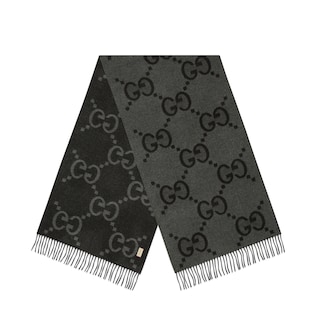 GG cashmere jacquard scarf