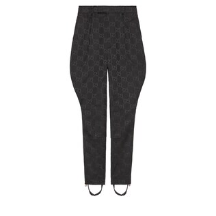 Pantalon d’inspiration équestre en toile GG maxi