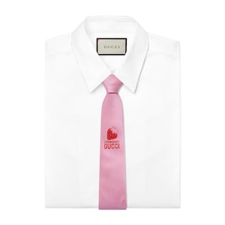 'Strawberry Gucci' jacquard silk tie