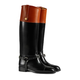 Knee-high boot with harness