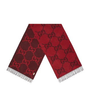Schal aus Kaschmirjacquard mit GG Motiv
