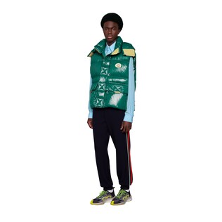 Down padded nylon vest