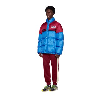 Down padded nylon jacket