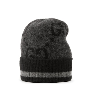 GG knit cashmere hat