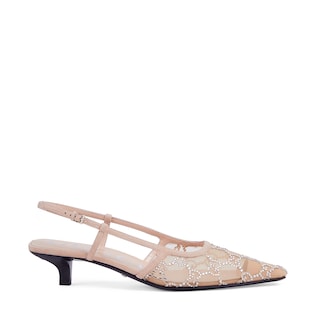 Women's GG crystal slingback pump
