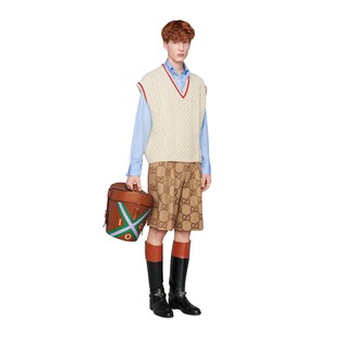 Wool cable knit vest