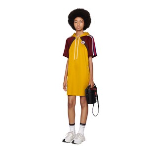 Technical jersey dress with Double G
