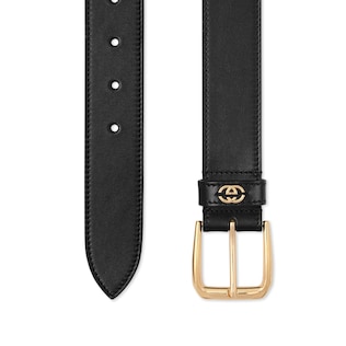 Belt with Interlocking G detail