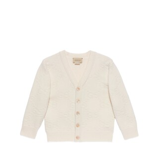 Children's GG felted wool cardigan