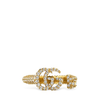 Double G key ring with crystals