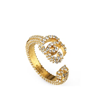 Double G key ring with crystals