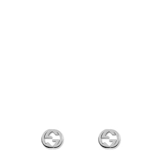 Orecchini a bottone Gucci Interlocking