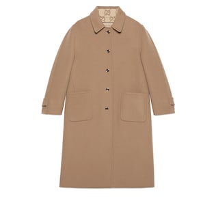 Reversible GG wool coat