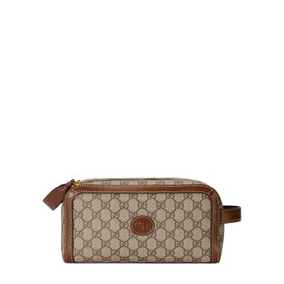 Toiletry case with Interlocking G