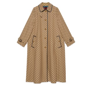 Manteau à motif tartan GG réversible
