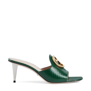 Women's Gucci Nojum Blondie python sandal