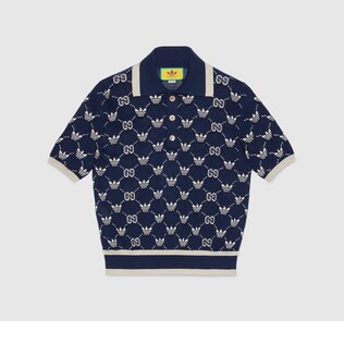 adidas x Gucci Poloshirt mit GG Trefoil