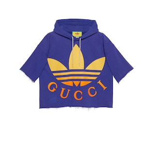 adidas x Gucci联名系列棉质兜帽卫衣