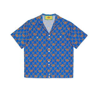 Chemise de bowling à imprimé Trefoil Gucci adidas x Gucci