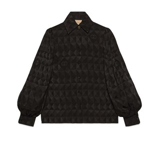 Geometric GG crêpe satin shirt