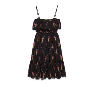 Cotton dress with Gucci ice cream print