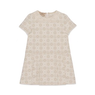 Children's Double G geometric denim dress