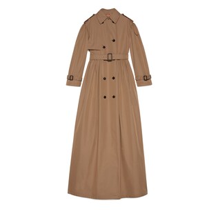Gabardine cotton trench coat