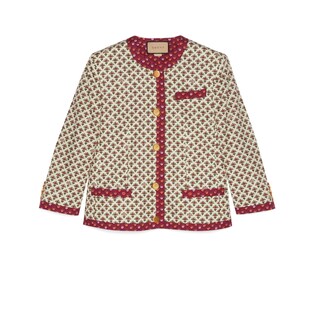 Flower print cotton jacket