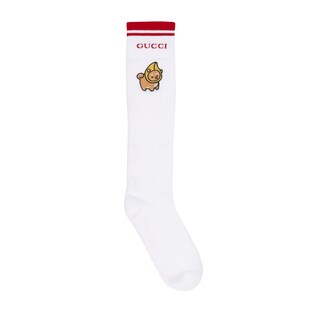 Cotton blend socks with animal patch