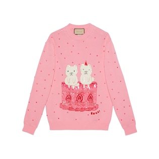 Pullover aus Baumwolle mit Stickerei