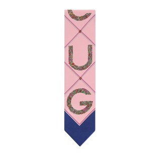 Gucci印花真丝领结