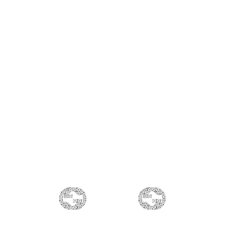 Gucci Interlocking studs with diamonds