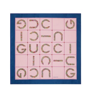 Gucci print silk twill carré