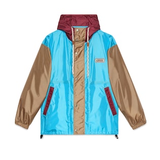 Silk nylon hooded jacket