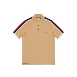 Cotton jersey polo shirt with Web