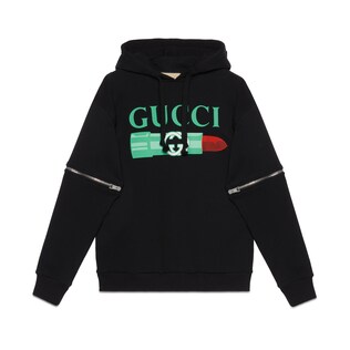 Sweat-shirt à capuche en jersey de coton